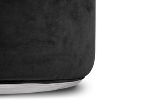 Point Recycled Velvet Pouf Ottoman