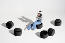 Load image into Gallery viewer, Point Recycled Velvet Pouf Ottoman
