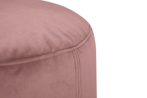 Point Recycled Velvet Pouf Ottoman