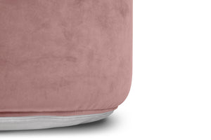 Point Recycled Velvet Pouf Ottoman