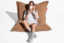 Load image into Gallery viewer, Girl Sitting on a Teddy Bear Fatboy Slim Recycled Cord Bean Bag
