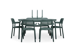 Pine Green Fatboy Toni Tavolo Outdoor Dining Table and Chairs with Candle Stick