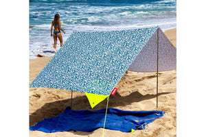 Minorca Fatboy Miasun Sun Shade Setup on the Beach