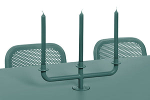Fatboy Toni Candle Holder - Pine Green on a Toni Table with Candles