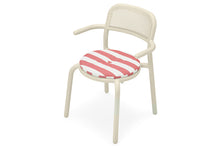Load image into Gallery viewer, Red Stripe Fatboy Toni Chair Pillow on a Toni Chair
