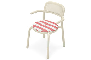Red Stripe Fatboy Toni Chair Pillow on a Toni Chair