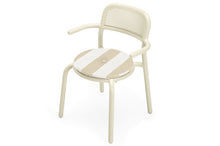 Load image into Gallery viewer, Fatboy Toni Chair Pillow - Stripe Sandy Beige - On Toni Armchair
