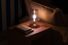 Load image into Gallery viewer, Brown Fatboy Transloetje Lamp on a Concrete Seat
