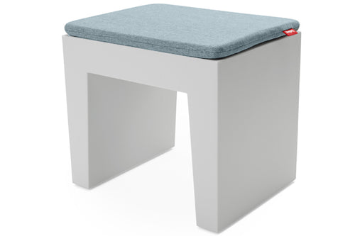 Storm Blue Fatboy Concrete Seat Pillow Cushion on a Concrete Seat
