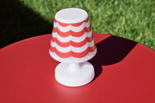 Load image into Gallery viewer, Stripe Curtain Red Fatboy Cooper Cappie on Red Toni Table
