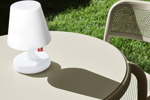 Fatboy Edison the Petit Outdoors on a Toni Table