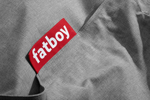 Rock Grey Fatboy Original Slim Outdoor Bean Bag Label
