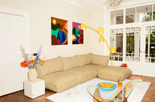 Load image into Gallery viewer, Honey Fatboy Sumo Corner Sofa in a Living Room

