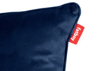 Load image into Gallery viewer, Fatboy Square Velvet Throw Pillow - Dark Blue Tag
