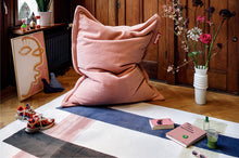 Load image into Gallery viewer, Charcoal Fatboy Colour Blend Petit Rug with a Cheeky Pink Teddy Beanbag Chair
