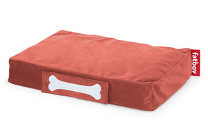 Small Fatboy Doggielounge Recycled Velvet Dog Bed - Rhubarb