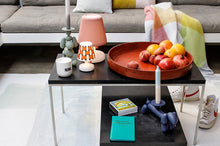 Load image into Gallery viewer, Pumpkin Orange Basket Weave Fatboy Mini Cappies on a Coffee Table
