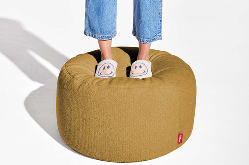 Model Standing on a Cider Fatboy Point Large Sherpa