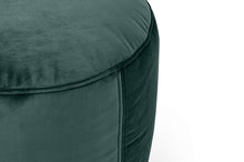 Load image into Gallery viewer, Fatboy Point Recycled Velvet Ottoman - Petrol Closeup
