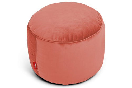 Fatboy Point Recycled Velvet Ottoman - Rhubarb