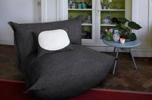 Load image into Gallery viewer, Graphite Fatboy Pop Pillow on a BonBaron Chair
