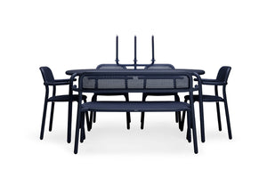 Dark Ocean Fatboy Toni Tavolo Outdoor Dining Table and Chairs with Candle Stick