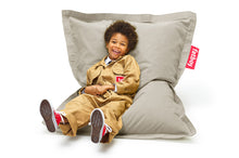 Load image into Gallery viewer, Boy Sitting on a Silver Grey Fatboy Junior Stonewashed Bean Bag Chair
