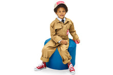 Load image into Gallery viewer, Boy Sitting on a Petrol Fatboy Point Ottoman
