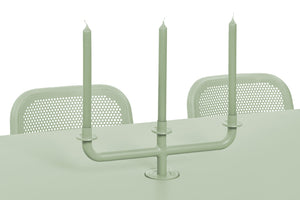Fatboy Toni Candle Holder - Mist Green on a Toni Table with Candles