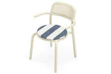 Load image into Gallery viewer, Stripe Ocean Blue Fatboy Toni Chair Pillow on a Toni Chair
