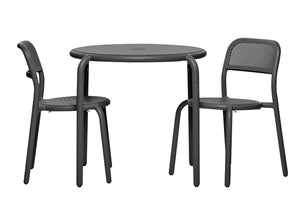 Anthracite Fatboy Toni Chairs at a Toni Bistreau Table