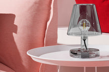 Load image into Gallery viewer, Grey Fatboy Transloetje Table Lamp on a Table
